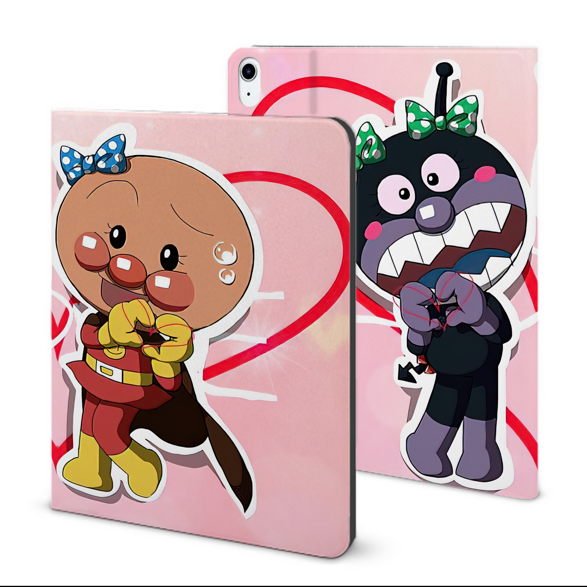 （画像用） アンパンマン Anpanman IPad ケース ブック型 PUレザー TPU 耐衝撃 軽量 薄型 ペン収納なし 全面保護 IPad 各モデル対応